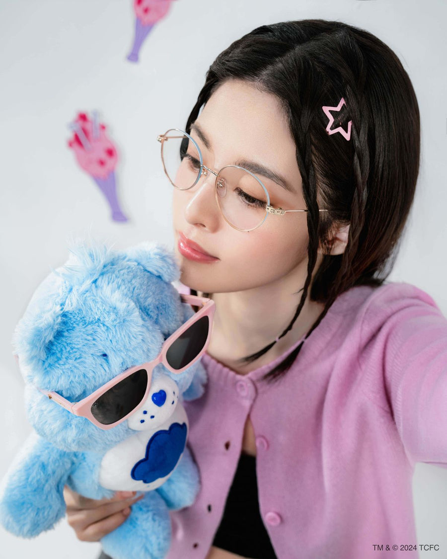 JS x Care Bears JL33093 - 圓形混合鈦金屬光學眼鏡