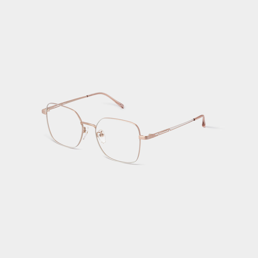 CHANCE - 多邊形混合鈦金屬光學眼鏡