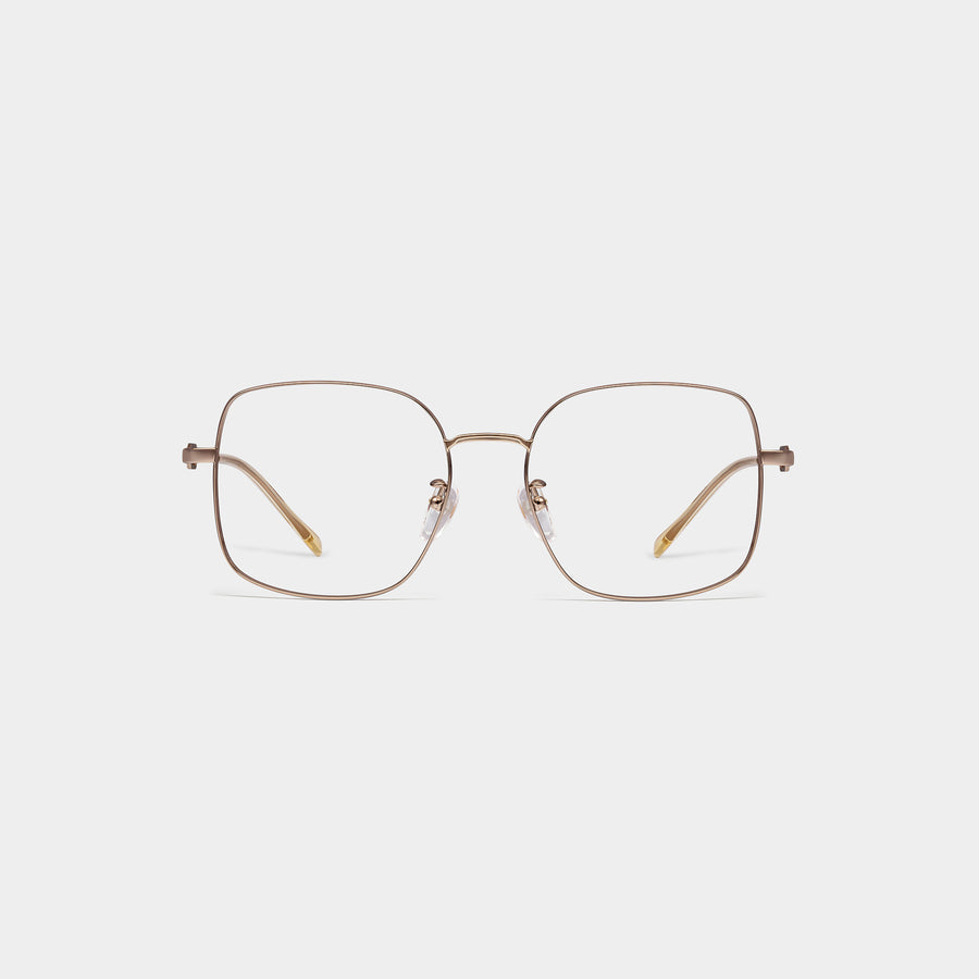 ASPIRATION - 方形混合鈦金屬光學眼鏡